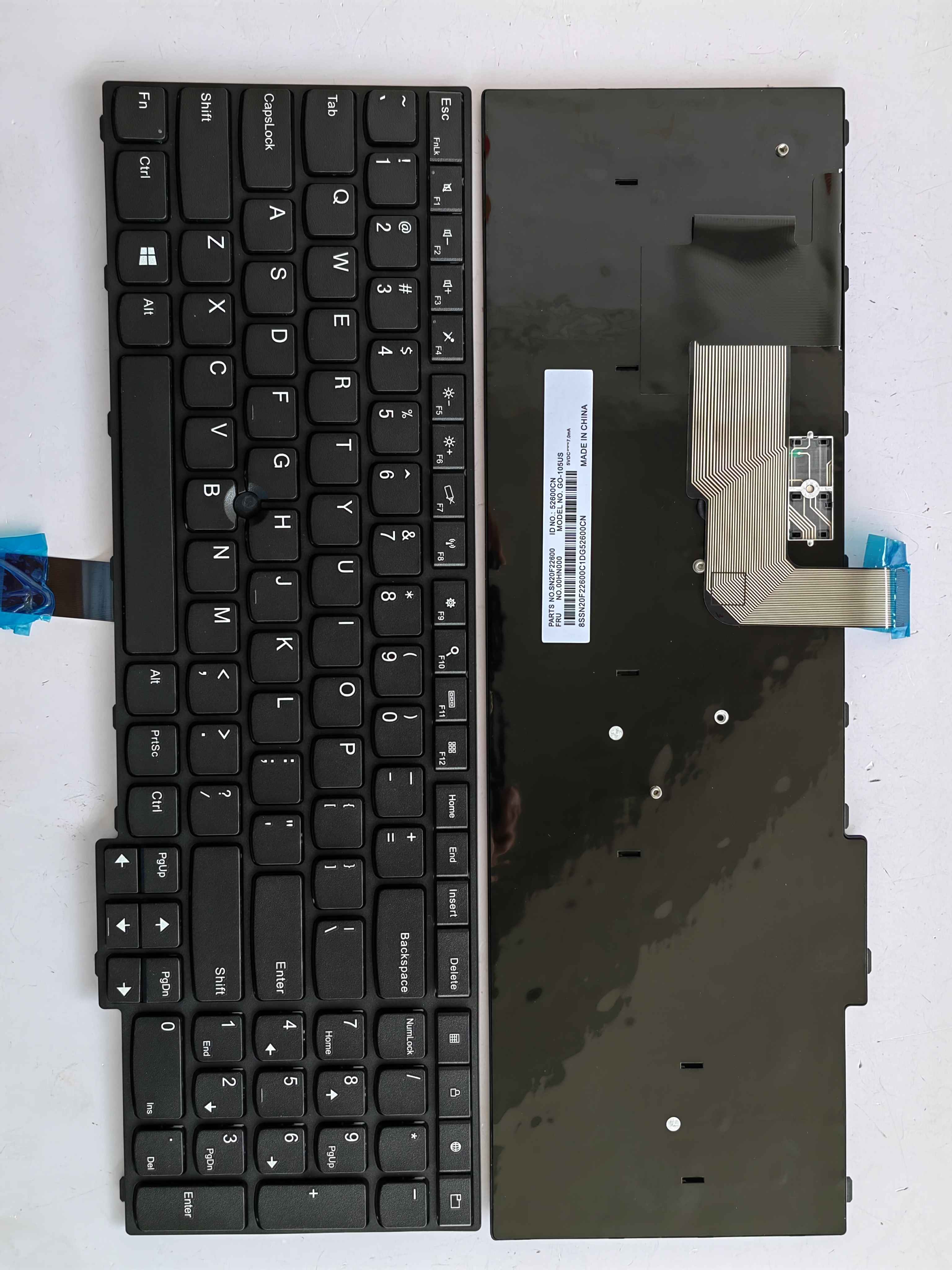 Picture of New Replacement Laptop Keyboard For IBM E550/E555 non-full lamp/E550C/E560/E565 BLACK FRAME BLACK (OEM) US Layout